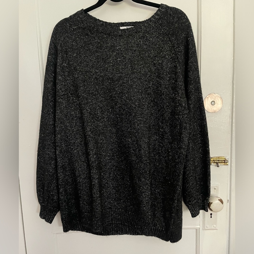 Bb Dakota long sweater. Black with sparkles. Size large.